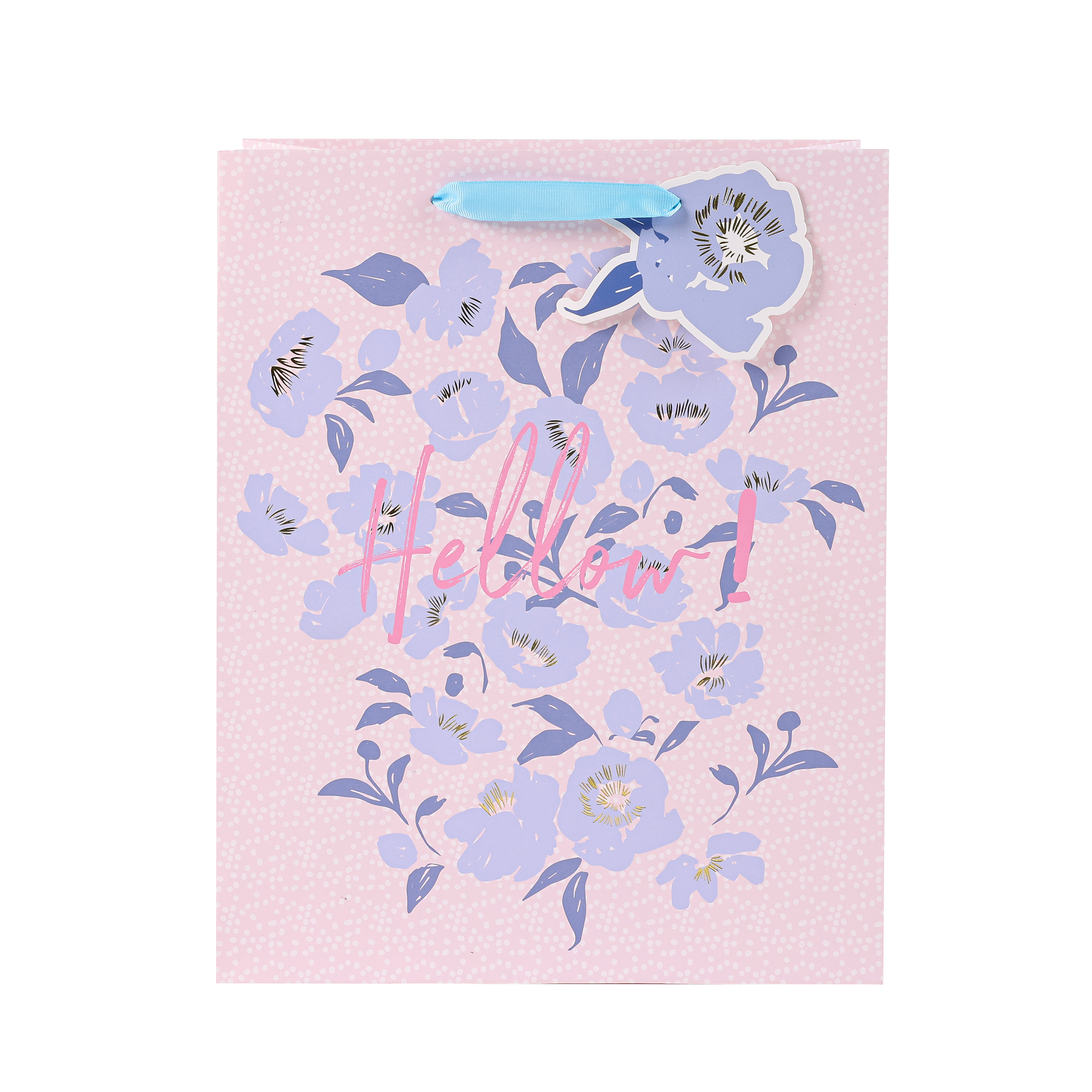 Purple Flower Pink Gift Bag KT020